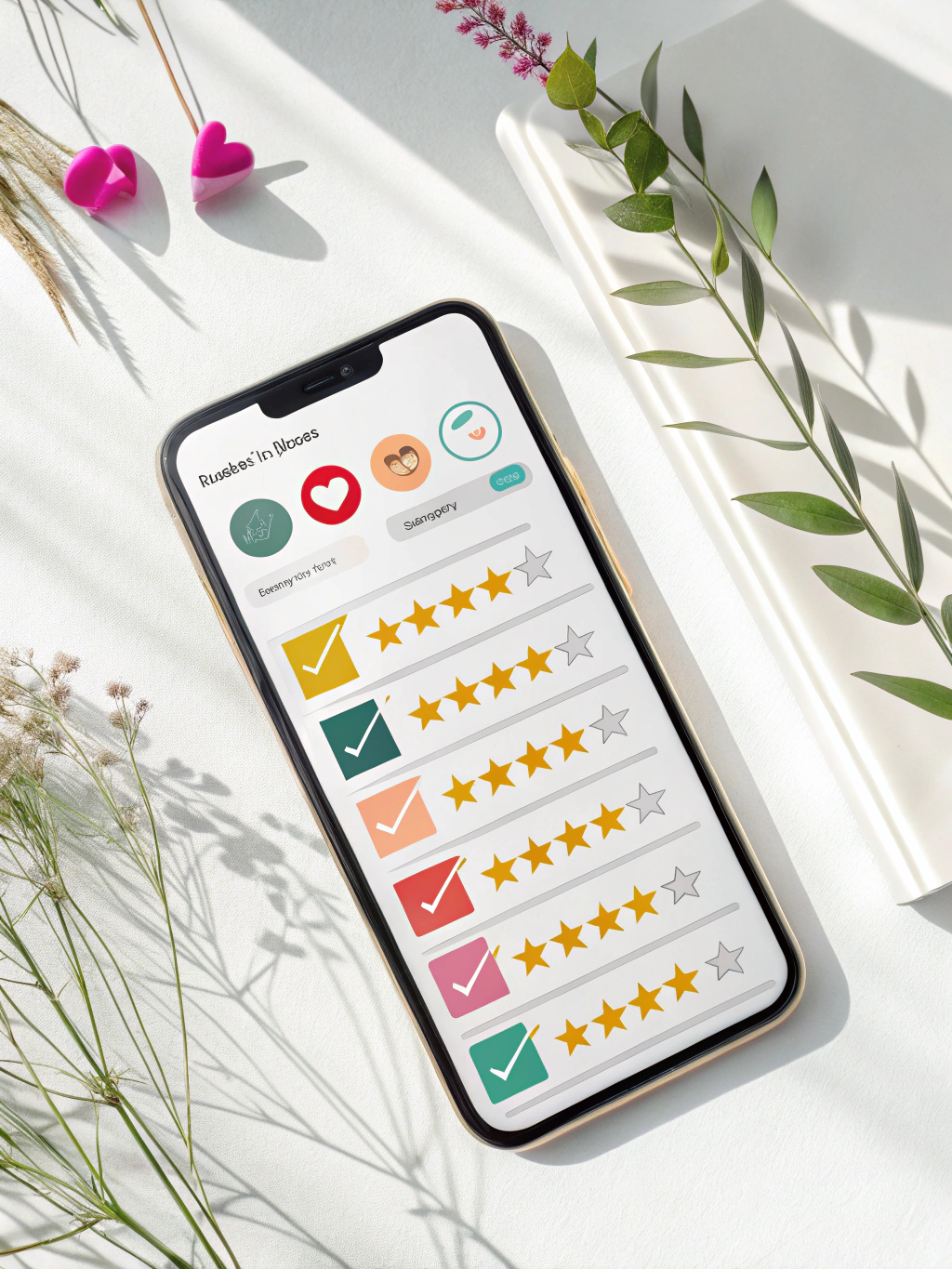 Mobile app comparison interface